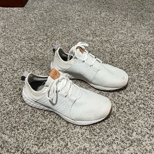 White new balance with brown details